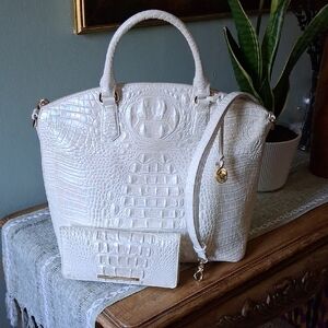 Brahmin Duxbury Large Satchel w/Matching Wallet